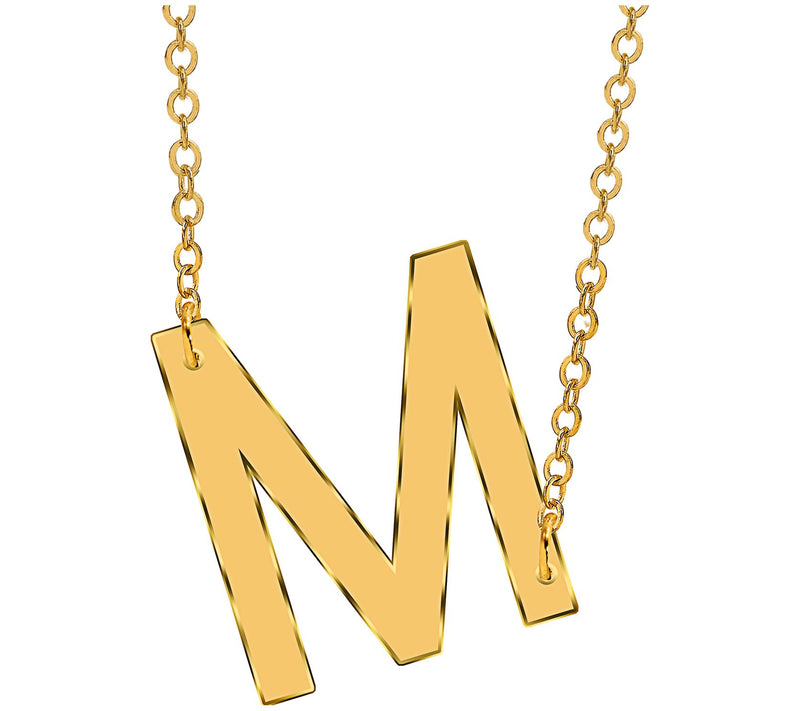 14K Gold-Plated Sterling Silver Personalized Initial Necklace — View 27