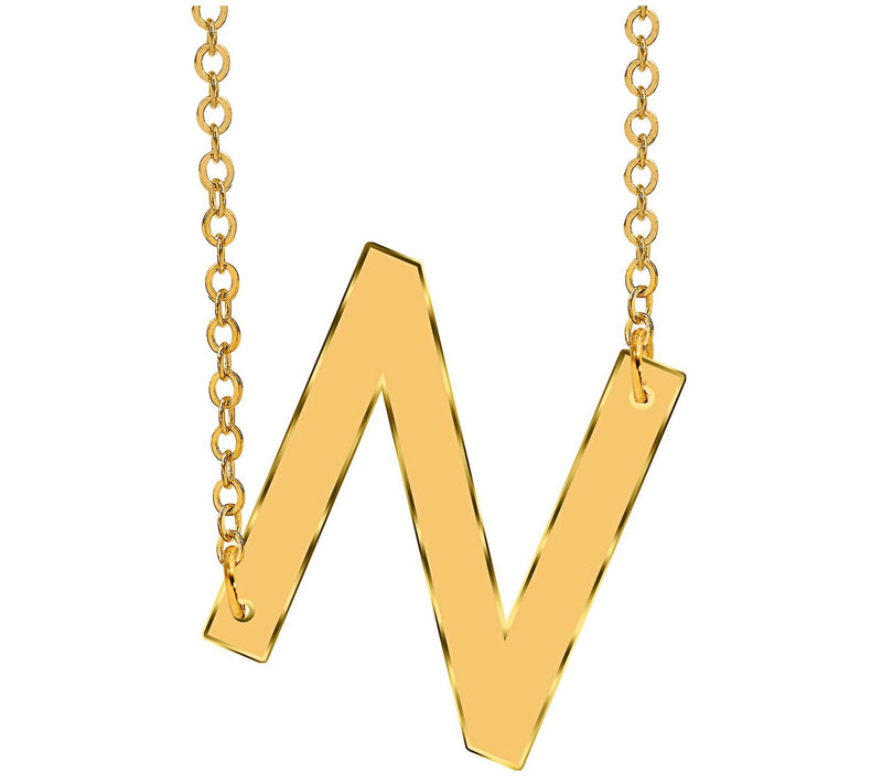 14K Gold-Plated Sterling Silver Personalized Initial Necklace — View 29