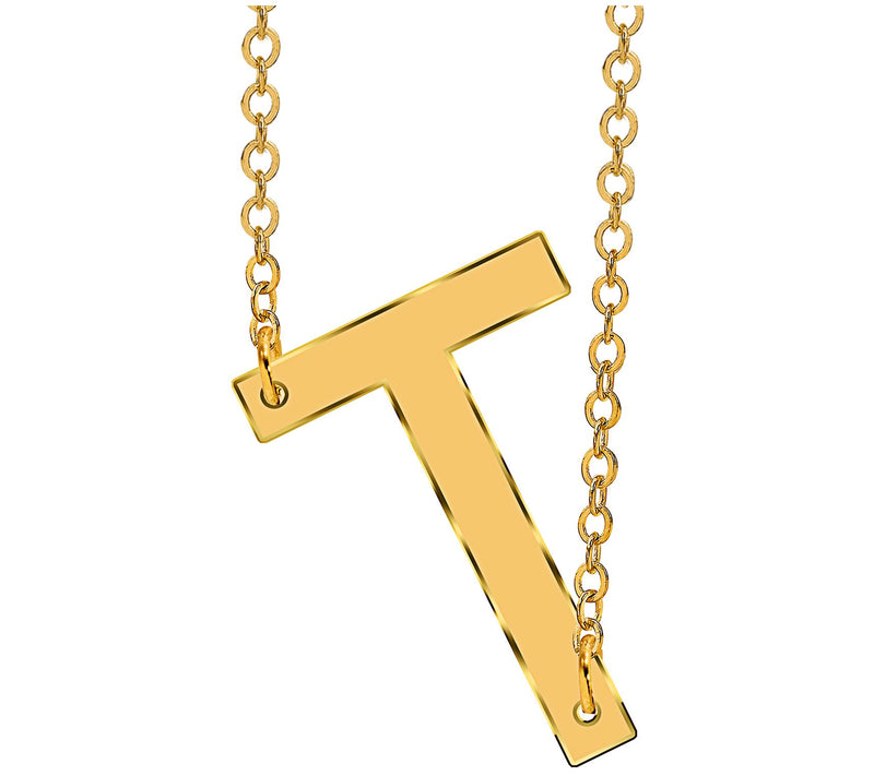 14K Gold-Plated Sterling Silver Personalized Initial Necklace — View 41