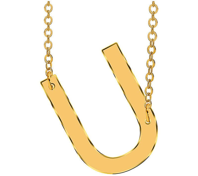 14K Gold-Plated Sterling Silver Personalized Initial Necklace — View 43