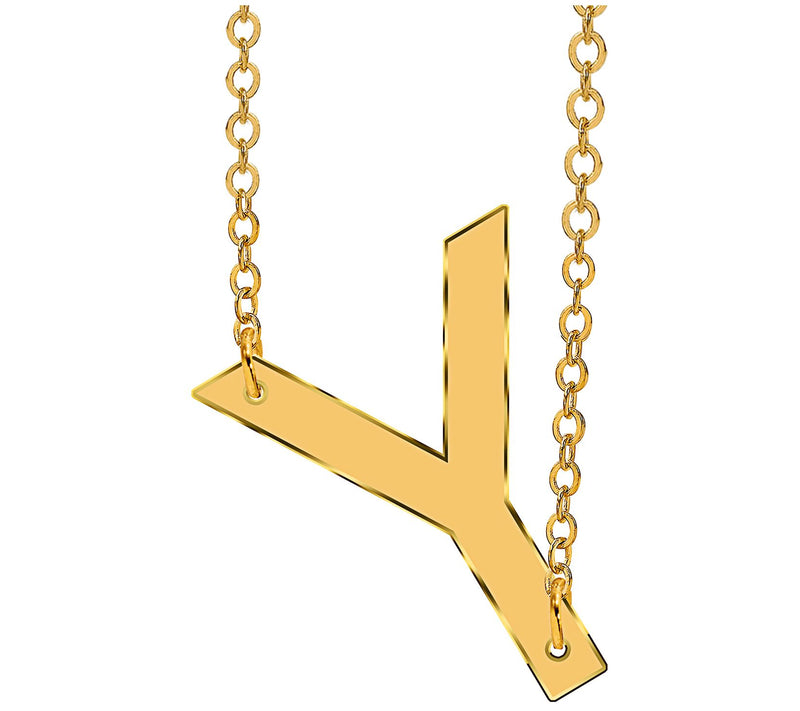 14K Gold-Plated Sterling Silver Personalized Initial Necklace — View 51