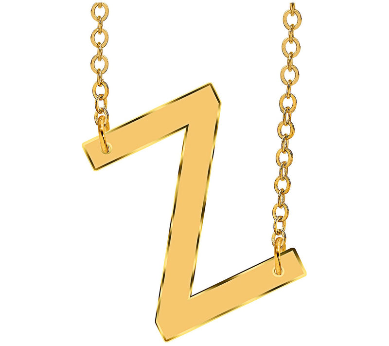 14K Gold-Plated Sterling Silver Personalized Initial Necklace — View 53
