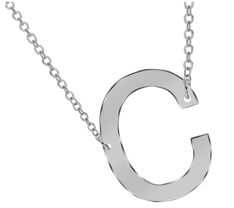 Sterling Silver Personalized Initial Necklace — View 7