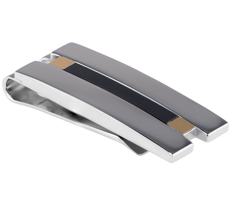 James Michael Men's Polished Stainless & 14K Money Clip — Main view