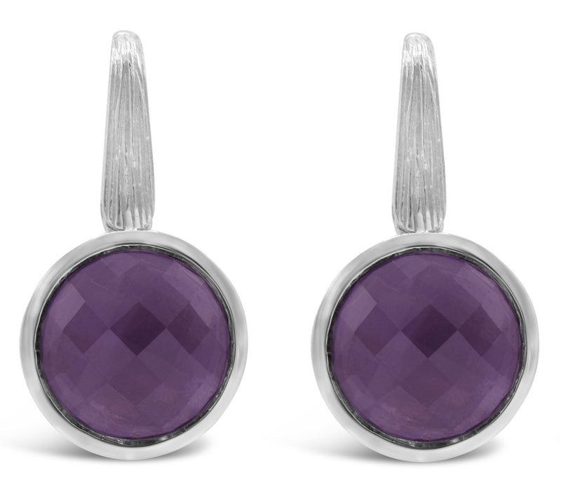Ariva 7.75 Amethyst Dangle Earrings, S terlingSilver — Main view