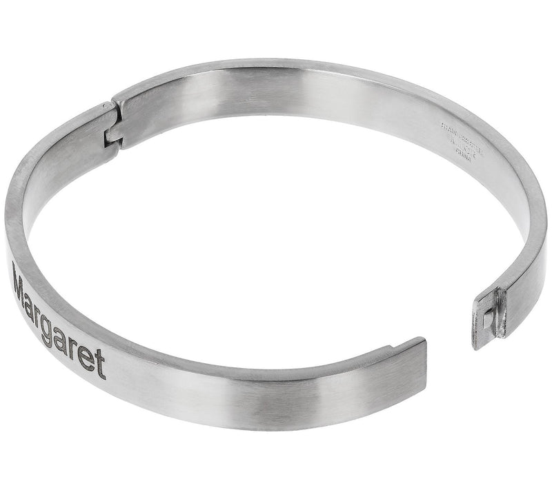 Steel By Design Personalized Satin Finish Bangle — View 6