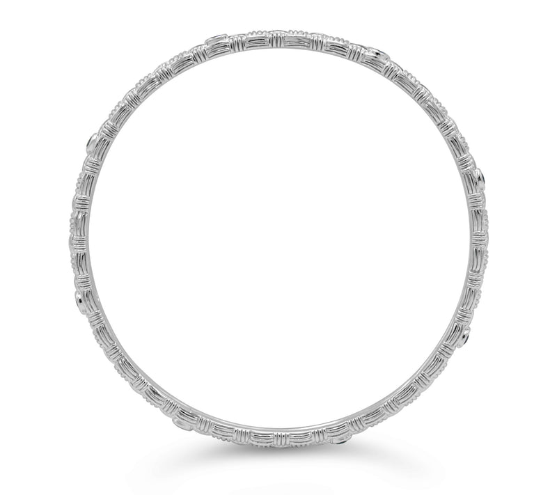 Ariva 0.55 cttw Blue Topaz Inf inity Bangle, S te rling Silver — View 3