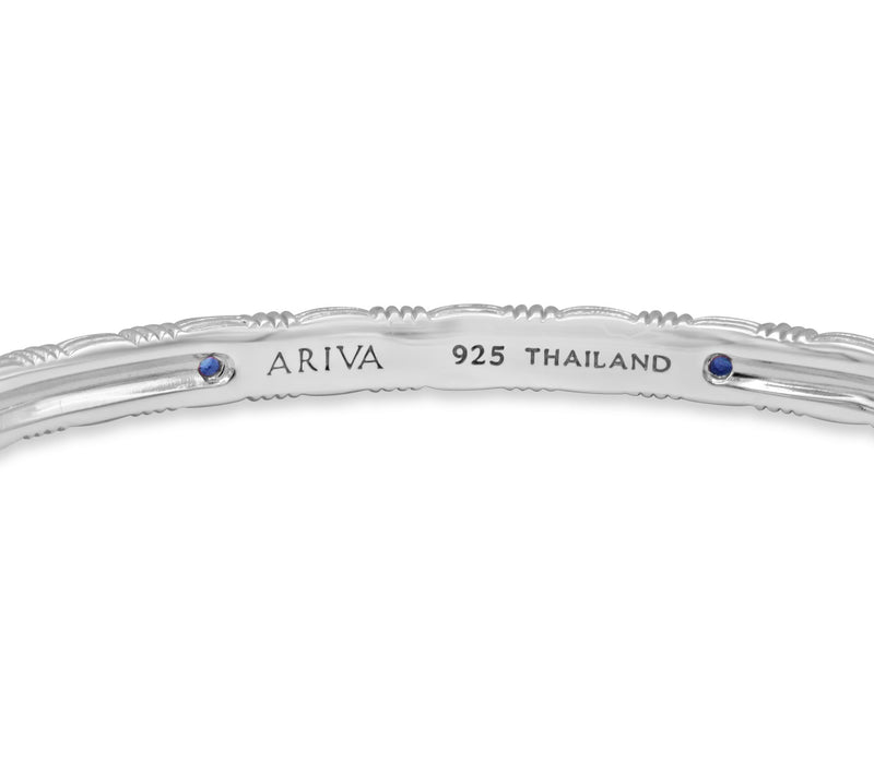 Ariva 0.55 cttw Blue Topaz Inf inity Bangle, S te rling Silver — View 4