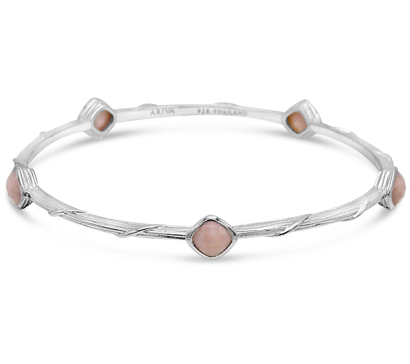Ariva 3.65 cttw Pink Opal Bang le, S terling S il ver — Main view