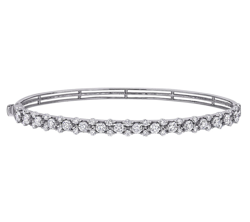 Affinity 1.90 cttw Diamond Hinged Bangle, 14 KWhite Gold — Main view