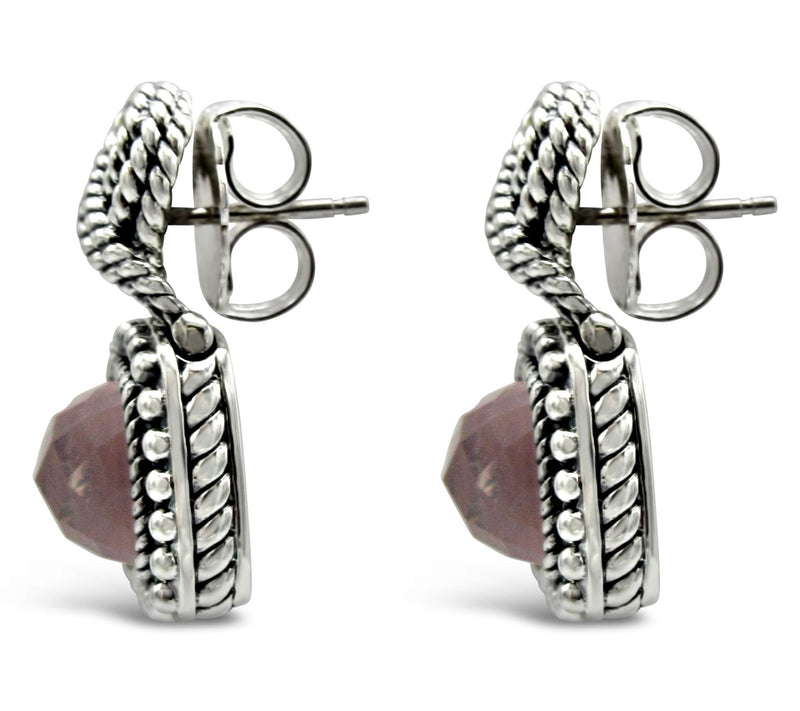 Tiffany Kay Studio Sterling 3.50 cttw Rose Quartz Earrings — View 2