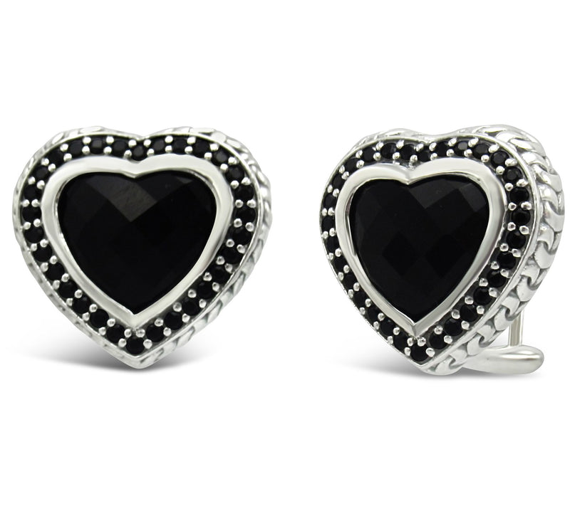 Tiffany Kay Studio Sterling 9.55 cttw Gemstone Heart Earrings — Main view