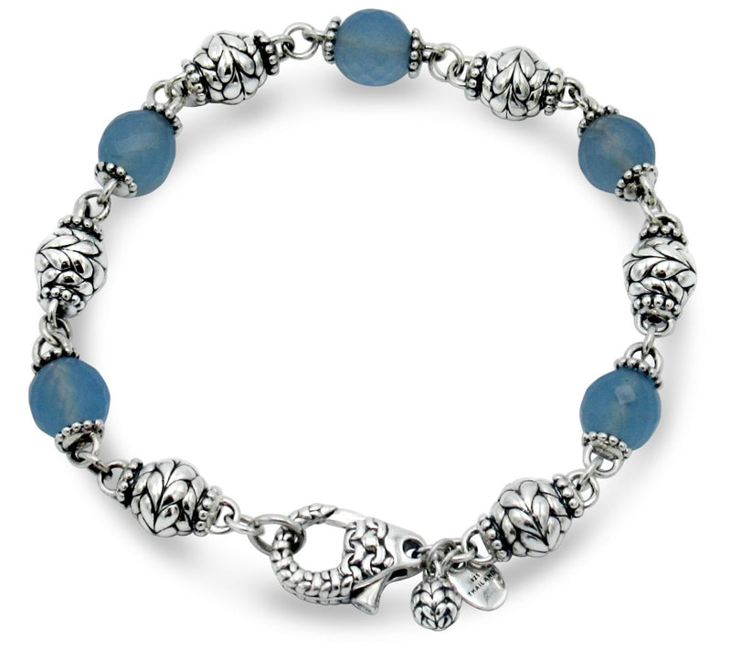 Tiffany Kay Studio Sterling Blue Chalcedony Bead Bracelet — View 2