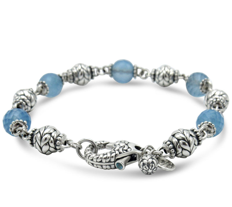 Tiffany Kay Studio Sterling Blue Chalcedony Bead Bracelet — View 3