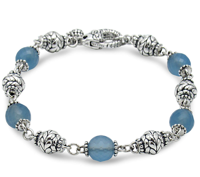 Tiffany Kay Studio Sterling Blue Chalcedony Bead Bracelet — Main view