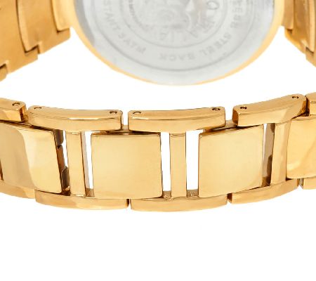 Bronzo Pave Crystal Panther Link Watch by Bronzo Italia — View 7