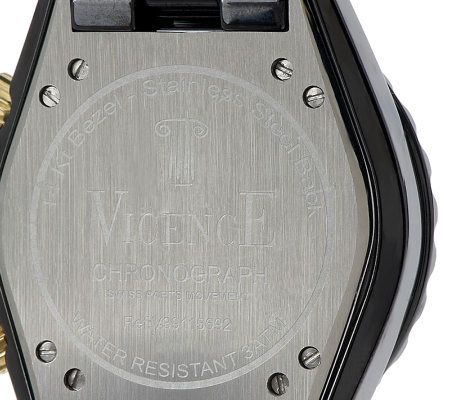 Italian Gold Bold Black Ceramic Chronograph Watch 14K Gold — View 8