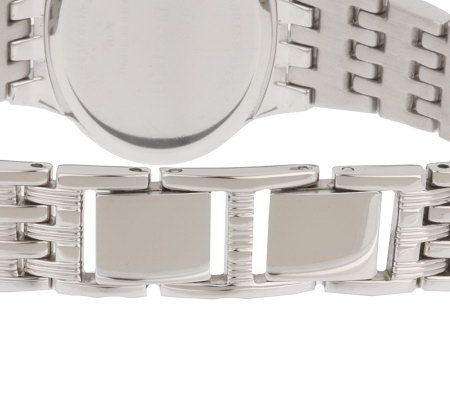 Steel by Design Oval Case Watch w/ Jeweled Crown — View 11