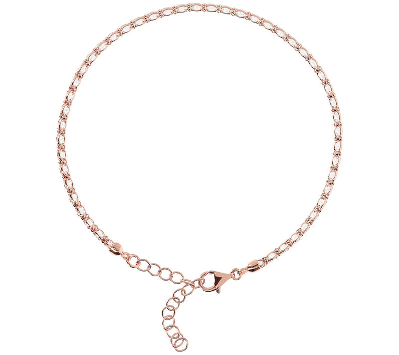Diamonique 6.70 cttw Sterling Caged Tennis Ank  le Bracelet — View 7