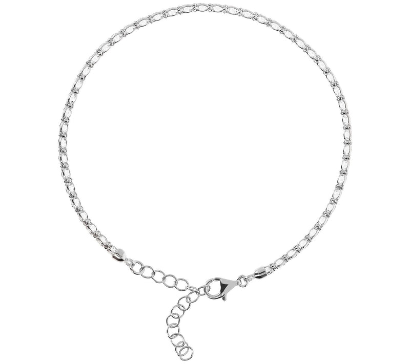 Diamonique 6.70 cttw Sterling Caged Tennis Ank  le Bracelet — View 5