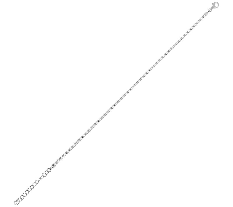 Diamonique 6.70 cttw Sterling Caged Tennis Ank  le Bracelet — View 10