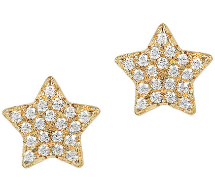 Diamonique 0.20 cttw Star Stud Earrings, Sterling Silver