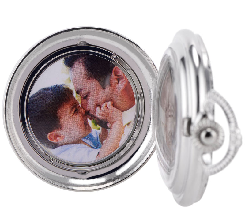 James Michael Men's Brushed Pocket Watch w/ Frame — View 2