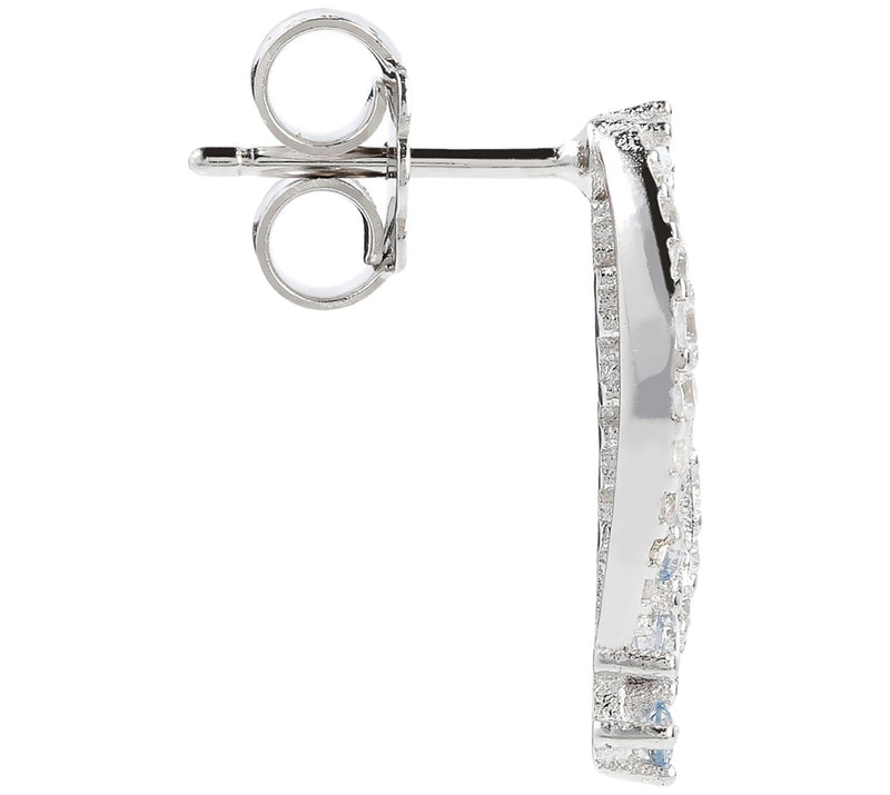 Diamonique Sterling Silver Simulated Gemstone Earrings — View 6