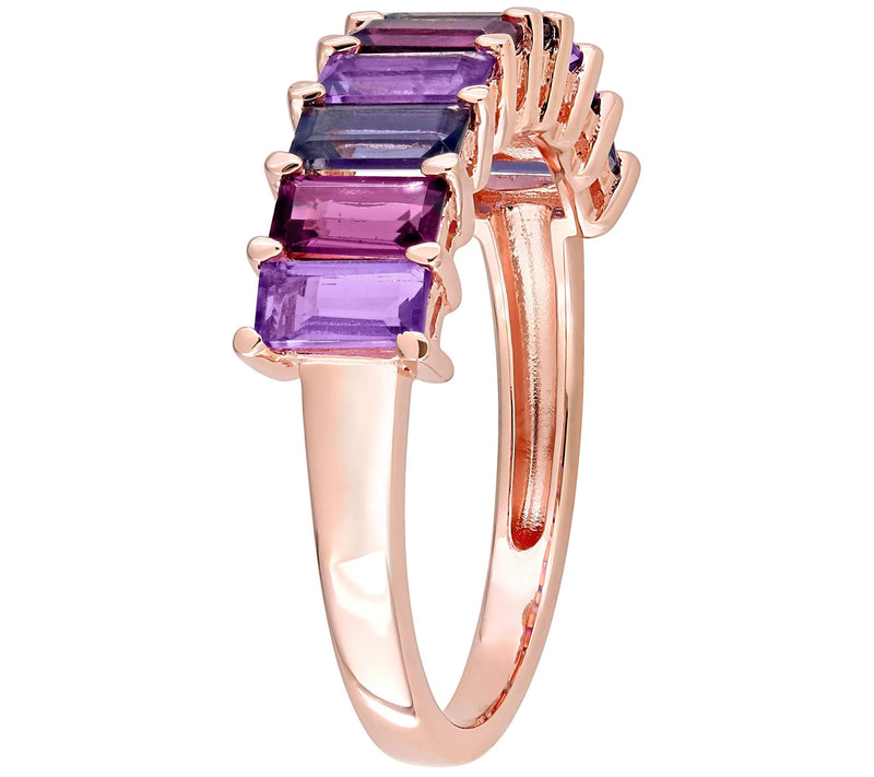18K Rose Gold Plated 2.15 cttw Multi-Gemstone Ring — View 2
