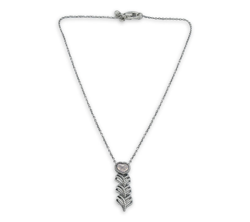 Tiffany Kay Studio Sterling 1.50 cttw Rose Quar tz Necklace — View 2