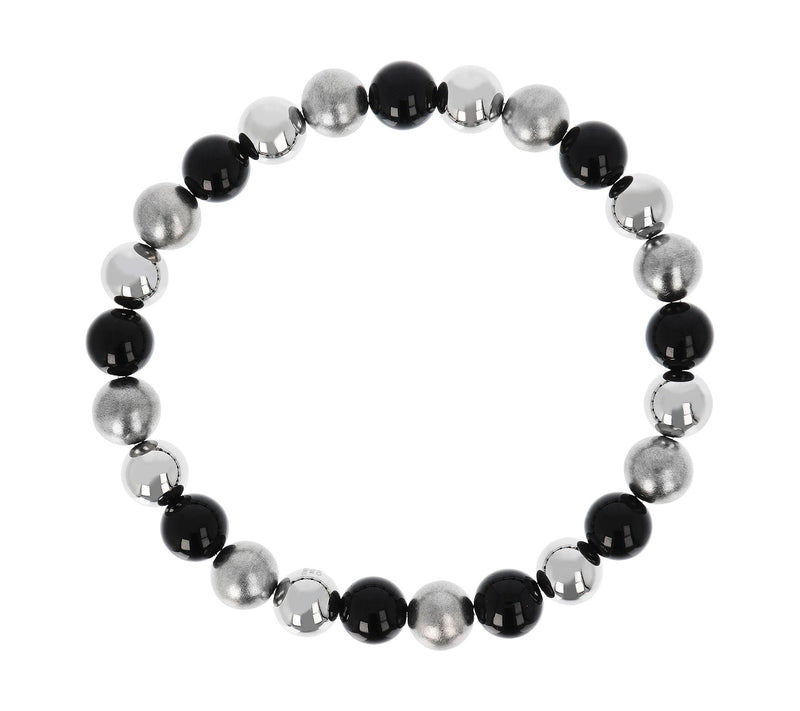 Steel by Design Gemstone Bead Stretch Bracelet — View 12