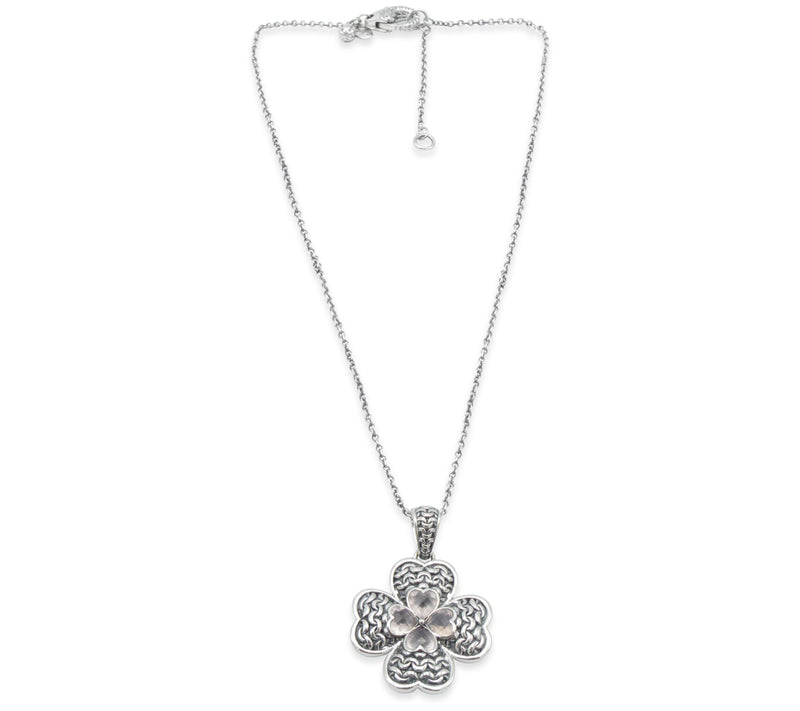 Tiffany Kay Studio Sterling Rose Quartz Penda nt w/ Chain — View 2