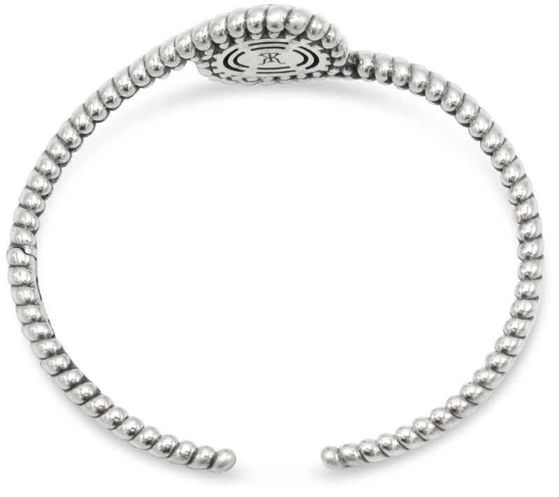 Tiffany Kay Studio Sterling Silver Moonstone Herringbone Cuff — View 2