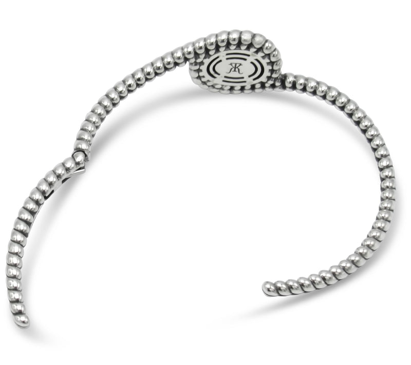 Tiffany Kay Studio Sterling Silver Moonstone Herringbone Cuff — View 3