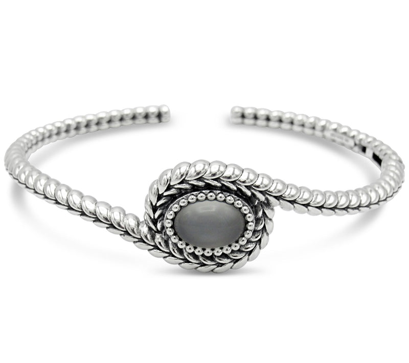 Tiffany Kay Studio Sterling Silver Moonstone Herringbone Cuff — Main view