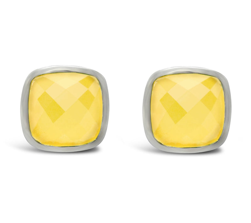 Ariva Sterling Silver Chalcedony Doublet Butt on Earrings — Main view