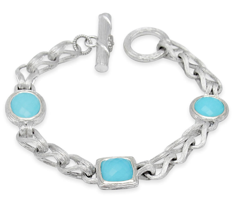 Ariva Sterling Silver Reversible Turquoise Bracelet — Main view