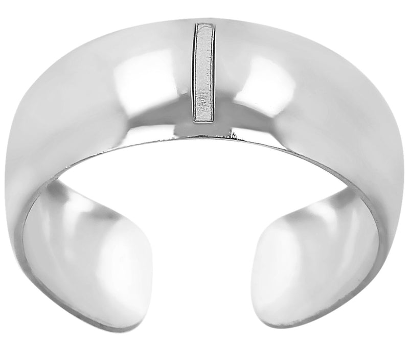 Italian Silver Adjustable Initial Toe Ring — View 19