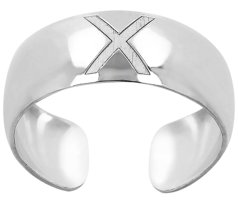 Italian Silver Adjustable Initial Toe Ring — View 49