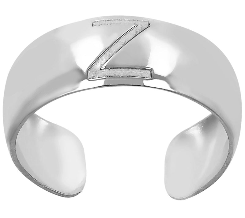 Italian Silver Adjustable Initial Toe Ring — View 53