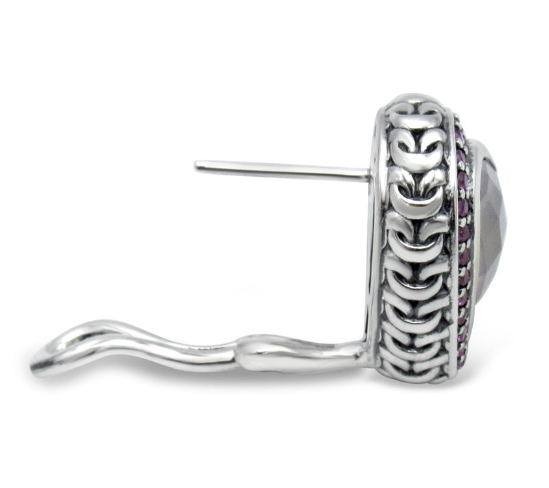 Tiffany Kay Studio Sterling Silver Gemstone Heart Earrings — View 3