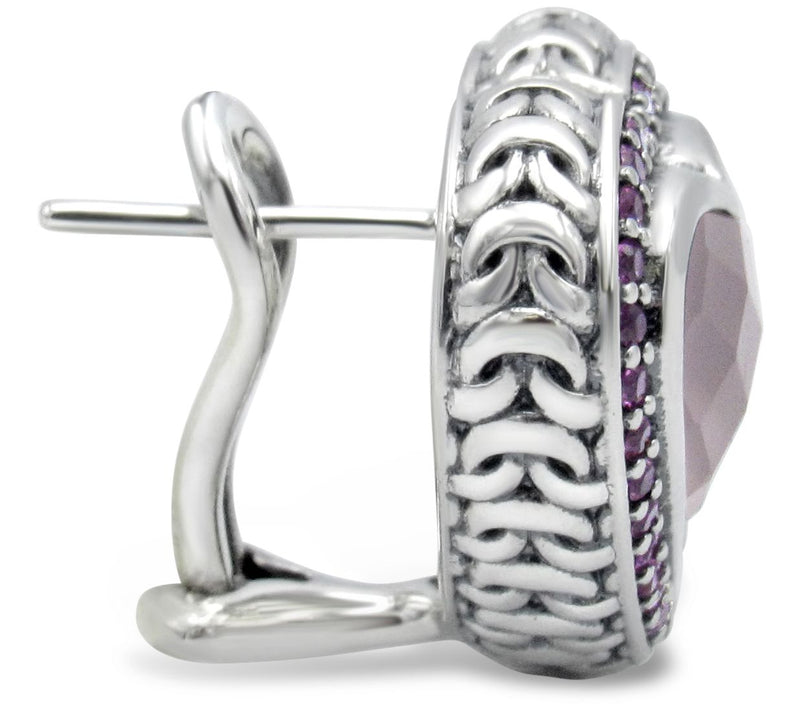 Tiffany Kay Studio Sterling Silver Gemstone Heart Earrings — View 2