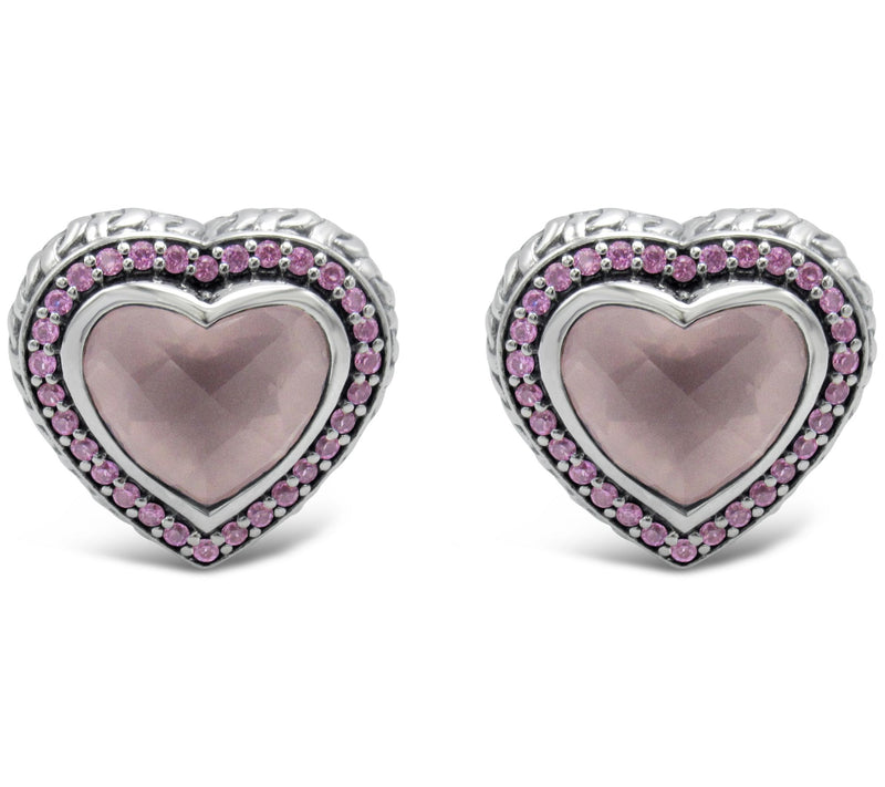 Tiffany Kay Studio Sterling Silver Gemstone Heart Earrings — Main view