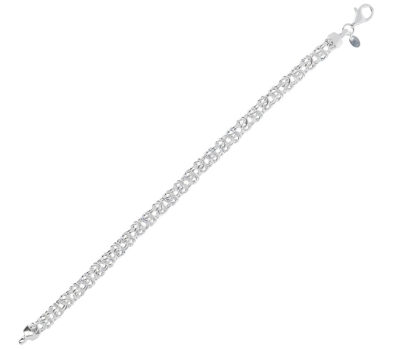 UltraFine Silver Polished Byzantine Link Bracelet — View 2