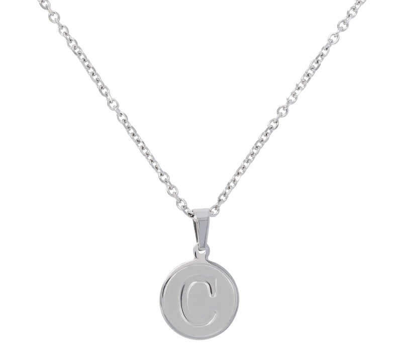 Steel By Design Initial Pendant w/ Chain — View 7