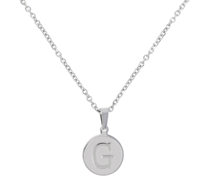 Steel By Design Initial Pendant w/ Chain — View 15