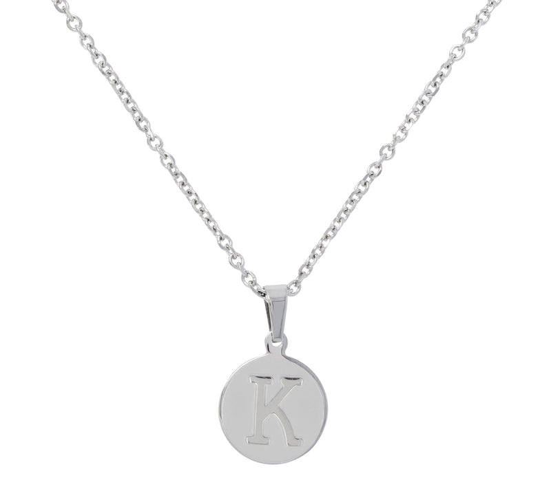 Steel By Design Initial Pendant w/ Chain — View 23