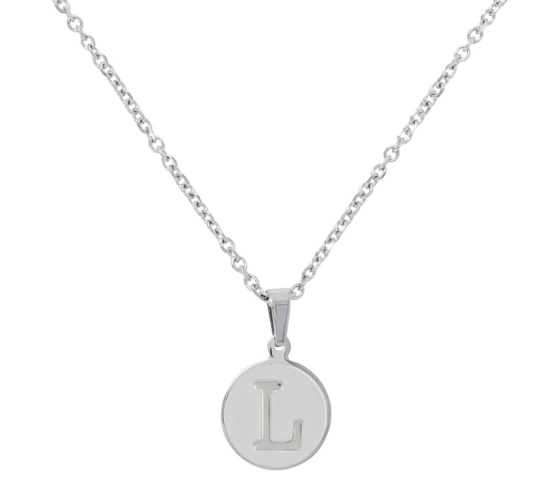Steel By Design Initial Pendant w/ Chain — View 25