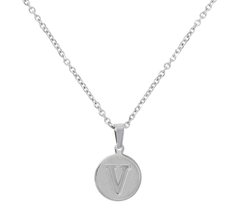 Steel By Design Initial Pendant w/ Chain — View 45