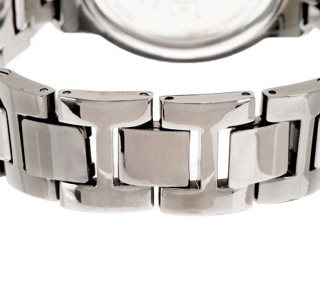 Vicence 14K Gold Bezel Chronograph Ceramic Link Watch — View 8